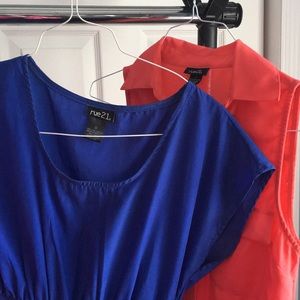 Two dresses!   Royal blue and salmon